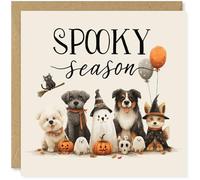 Beau Willows Funny Halloween Card - Cute Spooky Halloween Dogs Card