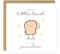 Beau Willows Funny New Job Promotion Card - Here's a Little Toast to Your Promotion Congratulations Well Done Card