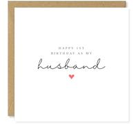 Beau Willows Happy First Birthday As My Husband Greetings Card