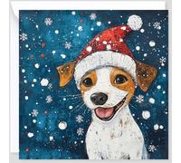 Beau Willows Jack Russell Terrier Christmas Card - Merry Christmas to Dog Mum and Dog Dad - Christmas Card from the Dog to Family Friends First Christmas