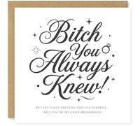 Beau Willows Let's Pretend This Is A Surprise Wedding Proposal Card (Chief Bridesmaid)
