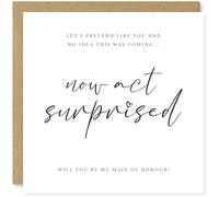 Beau Willows Let's Pretend You Had No Idea Wedding Proposal Card (Maid Of Honour)