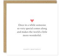 Beau Willows Once In A While Someone Very Special Comes Along - Birthday Card For Best Friend Boyfriend Girlfriend Husband Wife