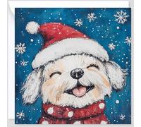 Beau Willows Shih Tzu Christmas Card - Merry Christmas to Dog Mum and Dog Dad - Christmas Card from the Dog to Family Friends First Christmas