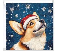 Beau Willows Welsh Corgi Christmas Card - Merry Christmas to Dog Mum and Dog Dad - Christmas Card from the Dog to Family Friends First Christmas
