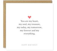 Beau Willows You Are My Forever And My Everything - Happy Birthday Card For Husband Wife Partner Boyfriend Girlfriend Cute Love Card For Him Or Her