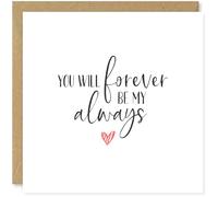 Beau Willows You Will Forever Be My Always Happy Anniversary Card for Girlfriend Boyfriend Husband Wife