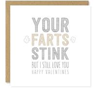 Beau Willows Your Farts Stink But I Still Love You - Funny Valentine's Day Card for Boyfriend or Husband