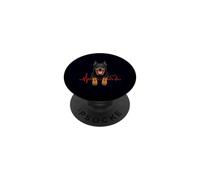 Beauceron Heartbeat Dog Mom Dad Berger De Beauce Lover PopSockets Adhesive PopGrip