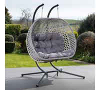 Artemis Home Beauchamp Swinging Double Garden Seat - Dark Grey, Grey