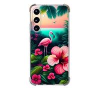 Beaucov Case for Galaxy A27 5G,Pink Flamingo Flowers Bird Drop Protection Shockproof Case TPU Full Body Protective Scratch-Resistant Cover for Samsung Galaxy A27 5G