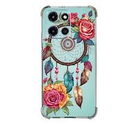 Beaucov Case for Moto G Play 2026,Floral Dream Catcher Rose Green Drop Protection Shockproof Case TPU Full Body Protective Scratch-Resistant Cover for Motorola Moto G Play 2026