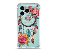 Beaucov Case for phtrd4,Floral Dream Catcher Rose Green Drop Protection Shockproof Case TPU Full Body Protective Scratch-Resistant Cover