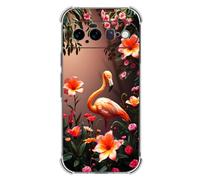 Beaucov Case for Pixel 11,Beautiful Flamingo in Flowers Drop Protection Shockproof Case TPU Full Body Protective Scratch-Resistant Cover for Google Pixel 11
