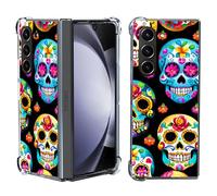 Beaucov Case for Samsung Galaxy Z Fold 7,Sugar Skulls Flowers Drop Protection Shockproof Case TPU Full Body Protective Scratch-Resistant Cover for Samsung Galaxy Z Fold 7 Fold7