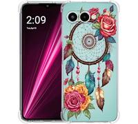 Beaucov Case for T-Mobile Revvl 8,Floral Dream Catcher Rose Green Drop Protection Shockproof Case TPU Full Body Protective Scratch-Resistant Cover for T-Mobile Revvl 8