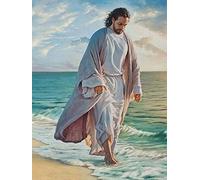Beaudio Religious Faith Series Diamond Art Painting Kits for Adults- Jesus Christ - DIY Round Full Drill 5D Diamond Art for Home Wall Decor(11.8x15.7inch)