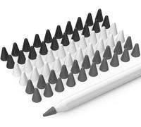 BEAUDOM 40 Pack Silicone Tips Cover Compatible with Apple Pencil 2nd Generation, Apple Pencil 1st Generation and Apple Pencil USB-C Protective Nib Caps (Black + White + Grey)