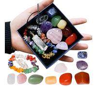 BeauFairy 11PCS Healing Crystals Set in Box, Natural Reiki Healing Crystal Points Gemstone, Chakra Stones Raw Stones Crystal Gravel, Gifts for Anxiety Relief, Meditation, Yoga, Spiritual Awakening