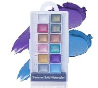 BeauFairy 12 Colors Nail Pigment Powder Palette, Solid Blooming Chrome Marble Watercolor Paint, Pearlescent Holographic Glitter Nail Art Painting, Metallic Powder for Nails Paint DIY Manicure 006