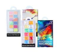 BeauFairy 24 Colors Solid Nail Pigment Powder Palette, Blooming Chrome Marble Watercolor Paint, Pearlescent Holographic Glitter Nail Art Painting, Metallic Powder for Nails Paint DIY Manicure 001