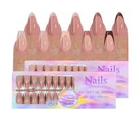 BeauFairy 300PCS French Nail Tips Set, Nail Tips for Acrylic Nails, Full Cover French Ballerina Fake Nails, Soft Gel Fake Nails Tips, Soak Off Fake Nail for Art Salons and Home DIY, 026