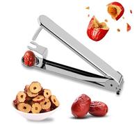 BeauFairy Cherry Pitter, Stainless Steel Pitting Device, Portable Multifunctional Cherry Pitter, Dates pitting Device, Fruit Pit Remover Press Type Kitchen Tool, for Hawthorn Cherry Jujubes, 001