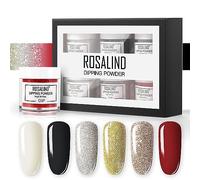BeauFairy Dip Powder Nail Kit, 6 Colors Dip Powder System French Nail Art Manicure Starter Kit, for French Nail Art Manicure DIY Salon Gift Set, No Nail Lamp Needed 012
