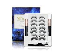 BeauFairy Magnetic Eyelashes, Magnetic Eyeliner and Lashes Kit, 7 Pairs Natural Reusable Magnetic Fake Eye Lash with 2 Tubes of Waterproof Long Lasting Magnetic Eyeliners, No Glue Needed