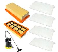 Beaufan 2 Pack KFI 7420 Flat Pleated Filter & 4 Pack KFI 7520 Air Filter Compatible with Kärcher 1.629-731.0 AD4, AD4 Premium Ash Vacuum Cleaner