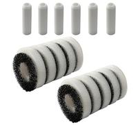 Beaufan Compatiable Foam and Carbon Rings Set Replacement for All Biorb Aquariums, Carbon Filter* 10 Pack, Foam Filter*10 Pack, Air Stone*6 Pack