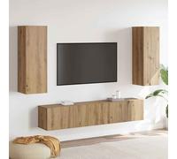 beaufort 160cm wooden entertainment unit in artisan oak