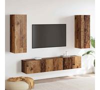beaufort 160cm wooden entertainment unit in brown