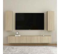 beaufort 160cm wooden entertainment unit in sonoma oak