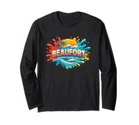 Beaufort North Carolina Sand Dunes Beach Novelty Graphic Long Sleeve T-Shirt