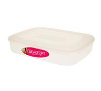 Beaufort Rectangular Food Container With Clip On Lid Transparent (31 X 24 X 5.5Cm)