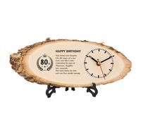 BeauGift 80th Birthday Gifts for Women Men, Vintage 1946 Wooden Clock Decorations for Him Her, 80 Year Old Birthday Gifts for Couple Parents Grandfather Grandmother Friend