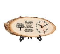 BeauGift Gifts for Grandpa Wooden Clock, Birthday Gifts for Grandpa from Granddaughter Grandchild, Best Grandpa Ever Gifts to My Grandpa Gifts