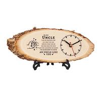 BeauGift Gifts for Uncle Wooden Clock, Uncle Gifts from Niece Nephew, Fathers Day Christmas Birthday Gifts for Uncle, Best Uncle Ever Gifts, Personalized Gifts for Uncle, Uncle Birthday Gift Ideas