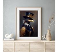 Beauitiful vivid fine art print of a Vintage Victorian style Gothic Golden Eagle painting (picture 2) (A4 PRINT ONLY) (29.7 X 21CM)