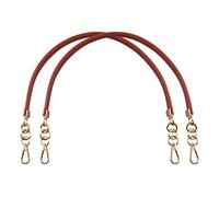Beaulegan Leather Handbag Handles - Short Strap Replacement for Shoulder Bags 2 PCS, 60 cm Long (Coffee/Gold)