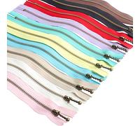 Beaulegan Metal Zippers 10 Pcs - #3 Antique Brass Close-end 30 cm (12 Inch), Assorted Color