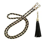 BEAULEGAN Purse Leather Chain Strap Replacement for Handbag Crossbody or Shoulder Bags, 130 cm Long (Black Gold)