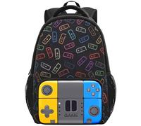 Beaulyn School Backpack For Boys,Kids Gamer School Bag For Elementary Middle Primary Student,17″Video Game Rucksack For Laptop