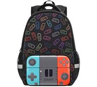 Beaulyn School Backpack For Boys,Kids Gamer School Bag For Elementary Middle Primary Student,17″Video Game Rucksack For Laptop