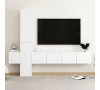 beaumont 160cm wooden 5 piece entertainment unit in white