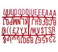Beaumont 390 Character 31mm Letter Set Red - Plastic Letters for DIY Messages, Menu Bords, Kitchen Notes, Ideal for Cafes, Pubs, Restaurants