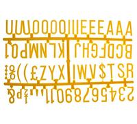 Beaumont 390 Character 31mm Letter Set Yellow - Plastic Letters for DIY Messages, Menu Bords, Kitchen Notes, Ideal for Cafes, Pubs, Restaurants