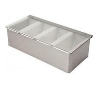 Beaumont Condiment Holder 4-Part Stainless Steel