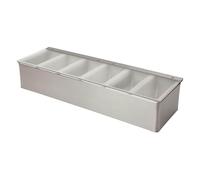 Beaumont 6 Part Stainless Steel Condiment Holder, Silver